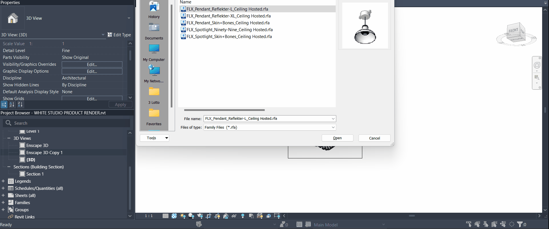 Revit Type Catalog selecting valid lighting family product configurations